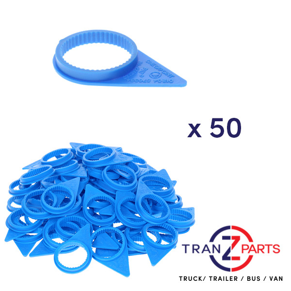 CHECKPOINT WHEEL NUT INDICATOR - 32MM BLUE POINTER GENUINE x 50