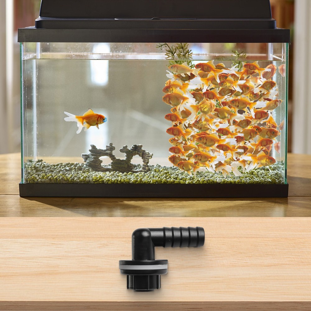 Aquarium Drainage Solution in a Compact L Shape design sized at Three Eighths