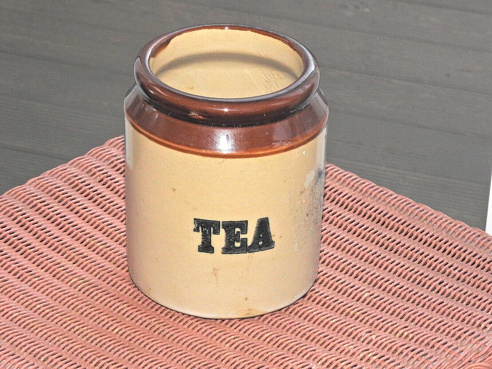 Vintage Pearsons England salt glazed Tea container