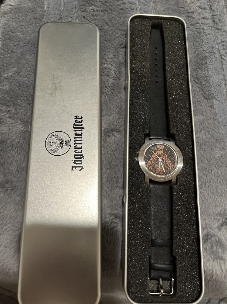 promotional jagermesiter watch and tin