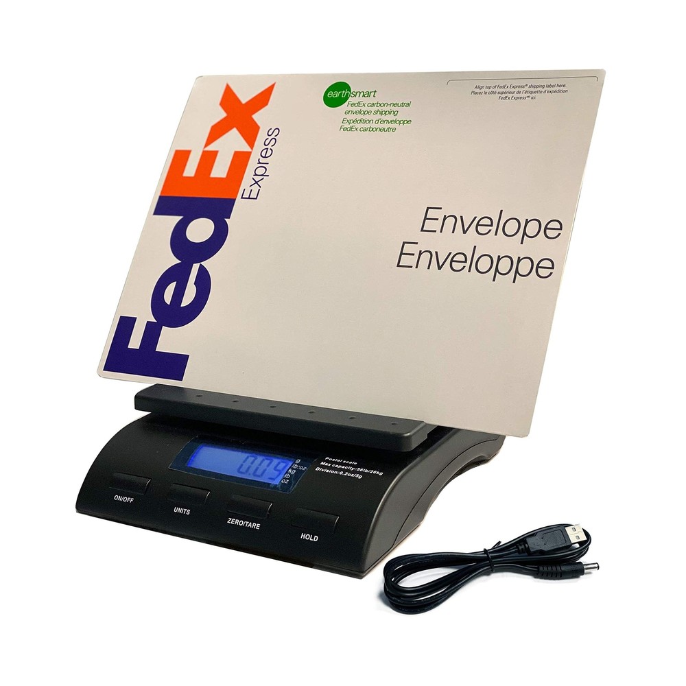 Digital 50 lb x 0.2 oz Postal Table Shipping Mail Scale with Large Display, E...