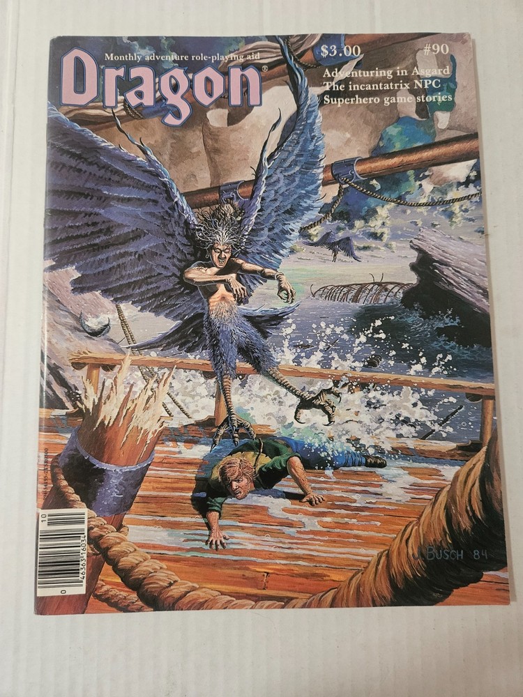 Dragon Magazine #90 Oct 84 TSR vintage D&D AD&D