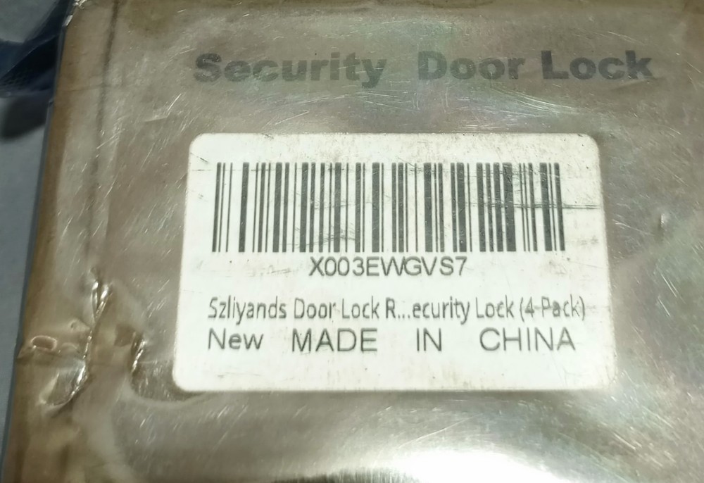 4 Pack Szliyands Security Door Lock