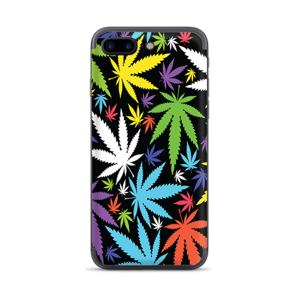 Apple iPhone 7 / 8 Plus Skins Decal Wrap Colorful Weed Leaves Leaf