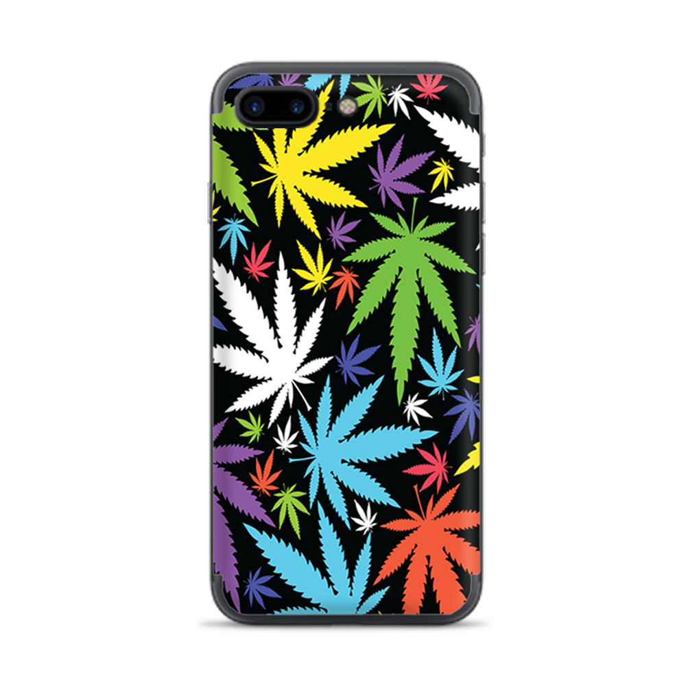 Apple iPhone 7 / 8 Plus Skins Decal Wrap Colorful Weed Leaves Leaf