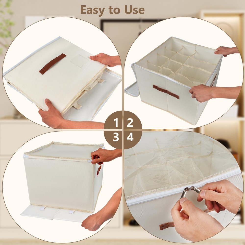 Shoe Organizer for Closet,2 Pack Shoe Storage Bins Foldable Shoe Storage Box ...