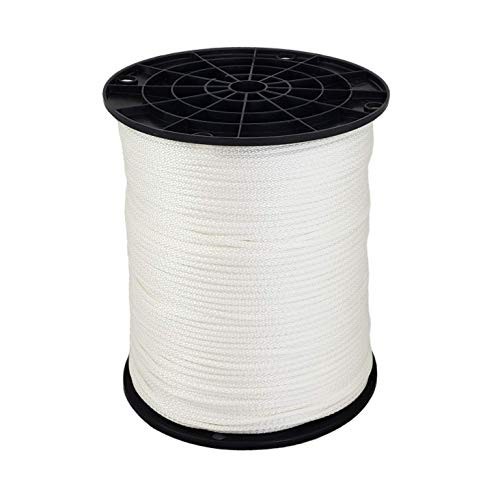 1/8" Low-Stretch Solid Braid Polyester Cord 1000ft - Heavy-Duty Industrial Rope