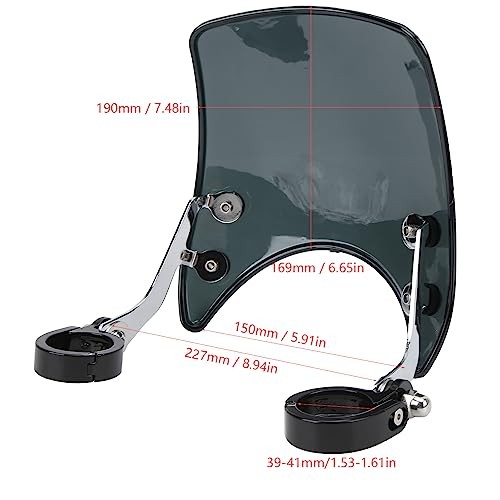 Motorcycle Windshield Headlight Fairing 180° Adjustable Wind Deflector for