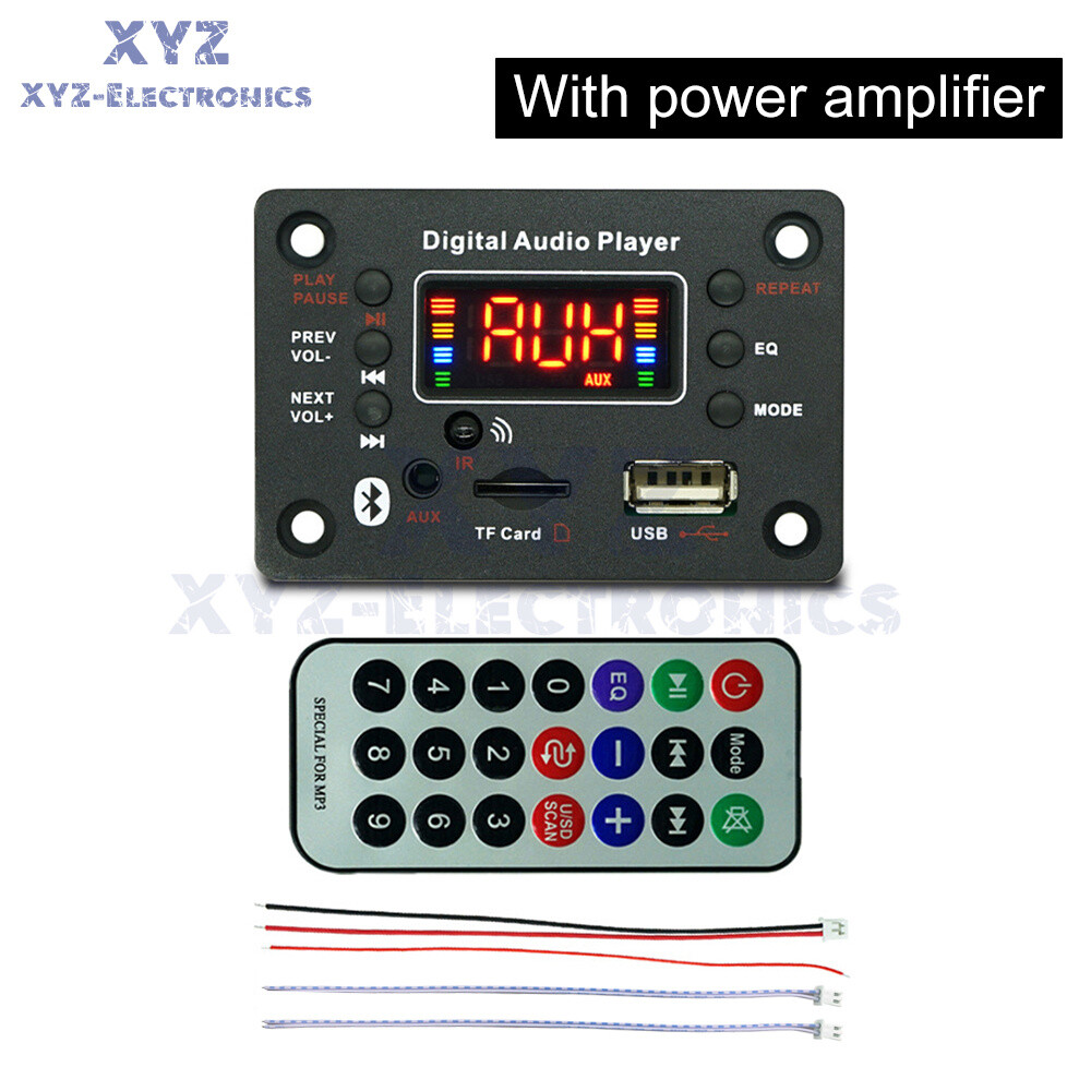 DC7-20V 2*40W Bluetooth Digital Audio Player MP3 Decoder / Power Amplifier Board