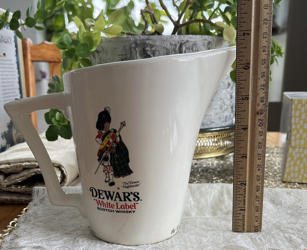 Dewar’s White Label Scotch Whiskey Pitcher 6”