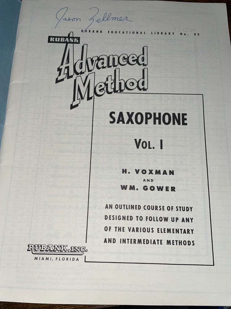 Rubank Advanced Method Saxophone Books Volume 1 And Volume 2