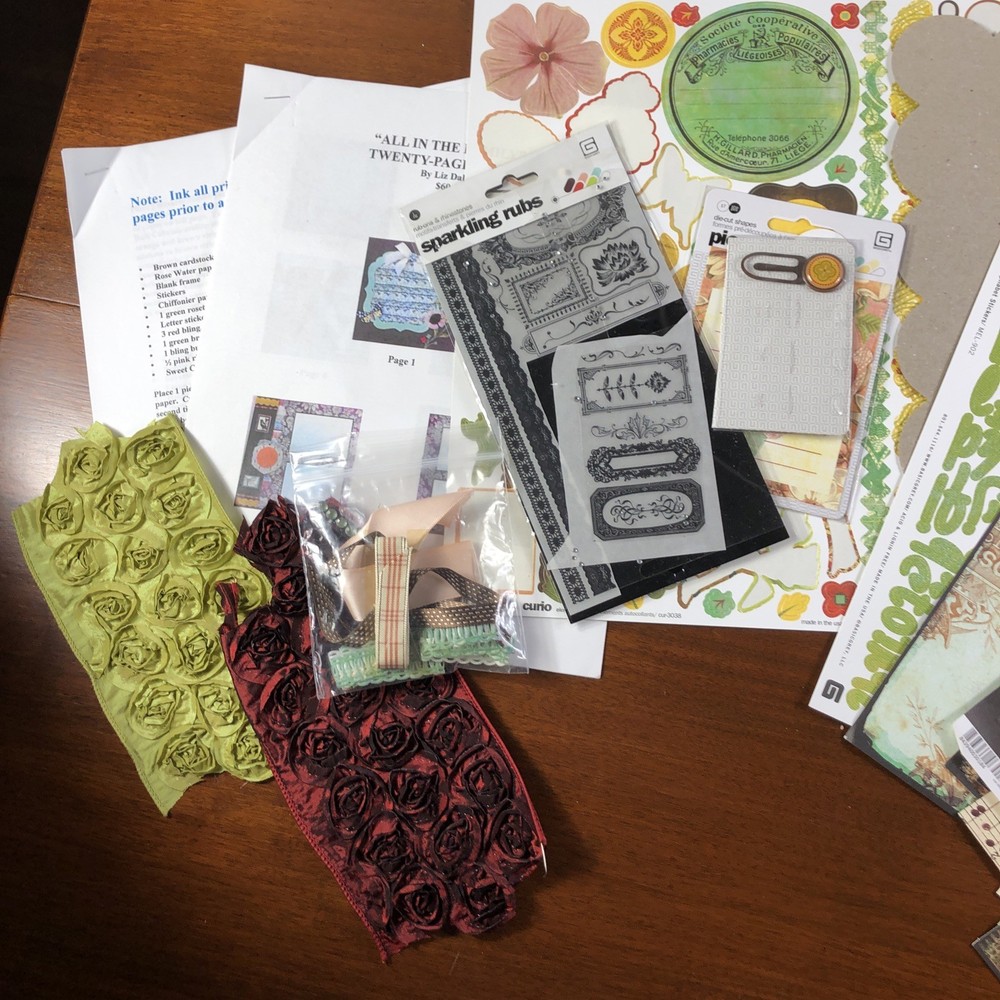 Basic Grey Curio Scrapbook 20 Layout Pages + Extras