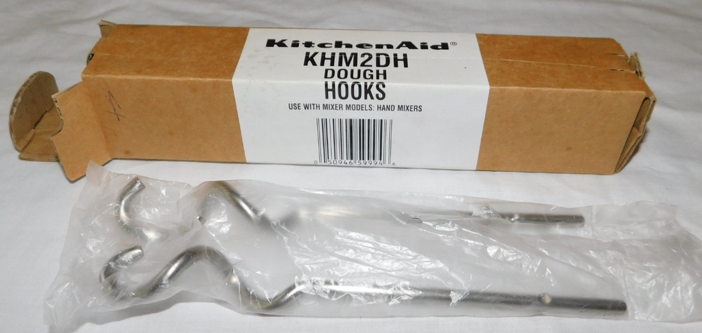 2 KitchenAid Dough Hooks Hand Mixer Attachment KHM2DH