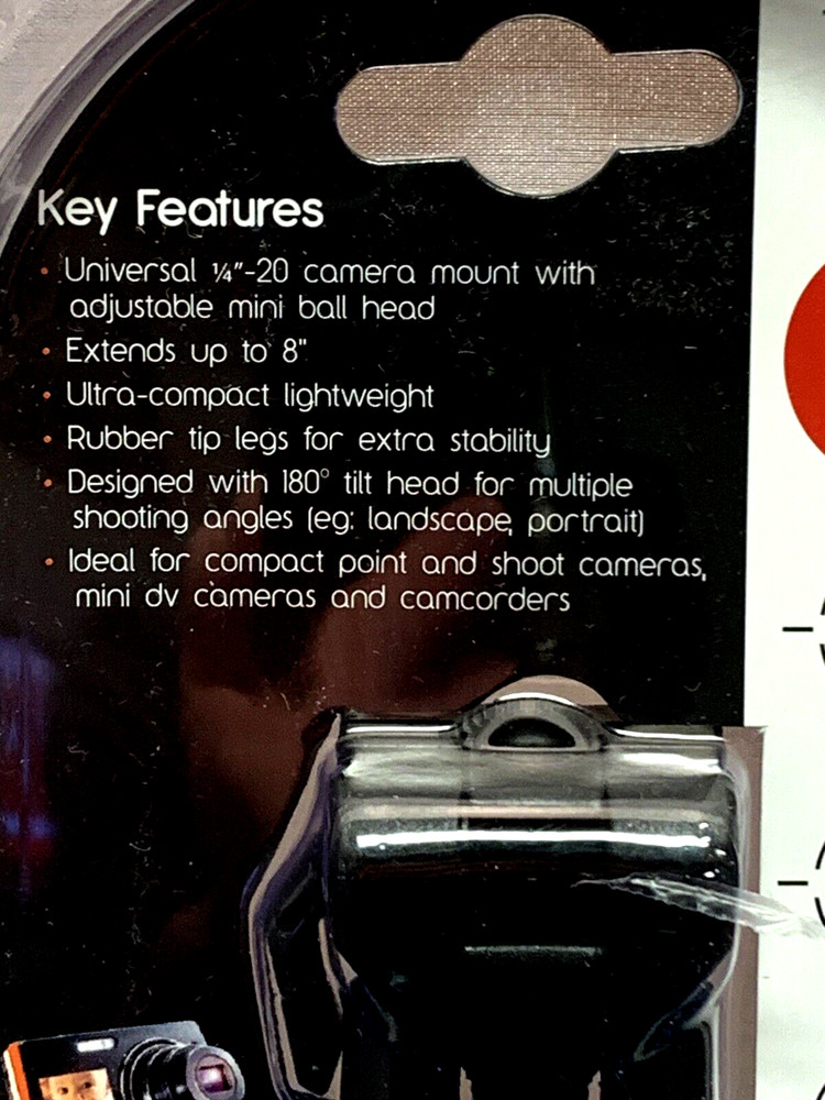 Bundle Focus 8" Table Top Tripod For Digital Camera & Memory Card Wallet ...New