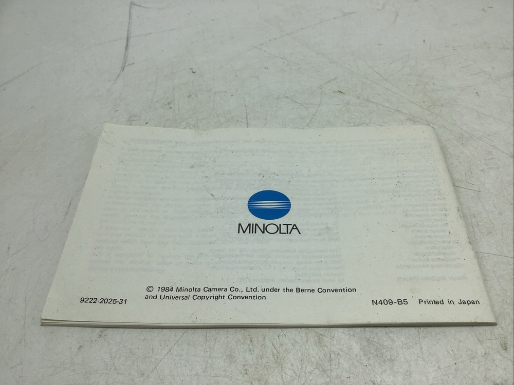MINOLTA X-370 Owner's Manual Instructions