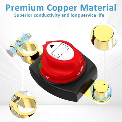 Battery Disconnect Switch, 12-48VBattery Cutoff MasterSwitch Disconnect