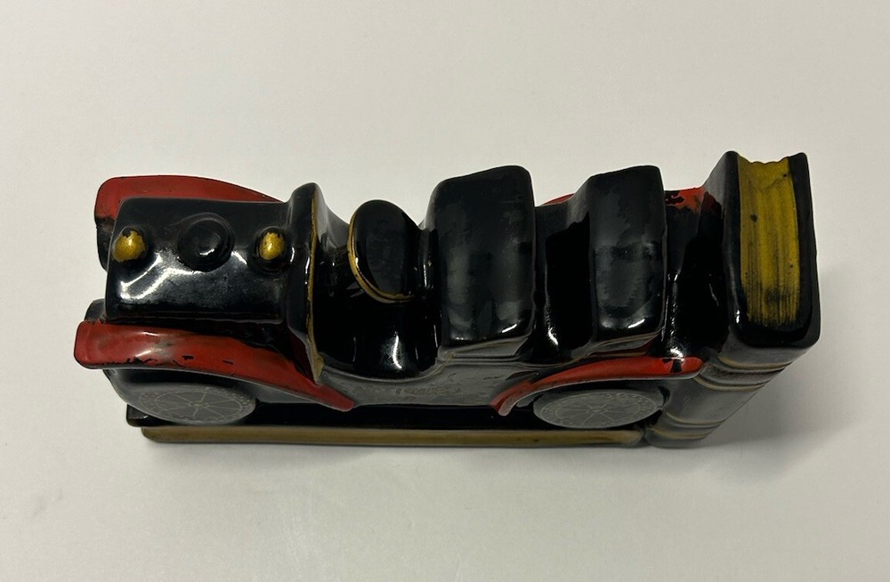 Vintage Decorative Antique Car Ceramic Bookends Set