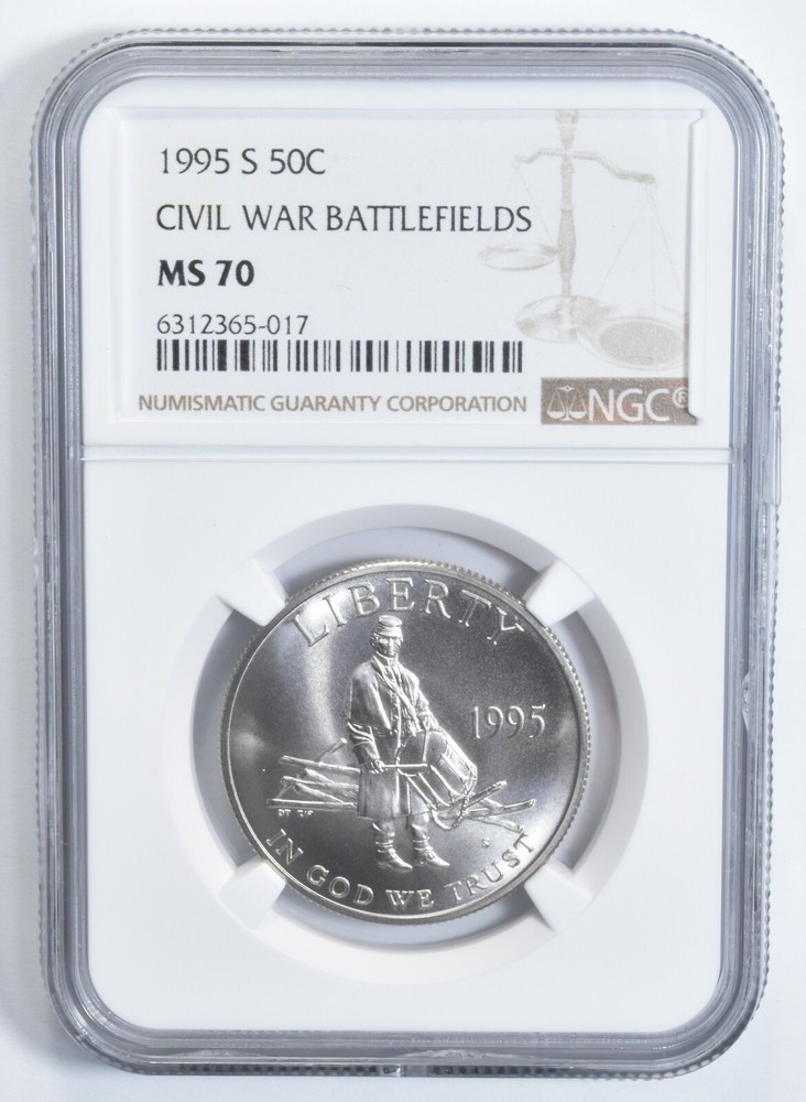 MS70 1995-S Civil War Battlefields Commemorative Half Dollar NGC