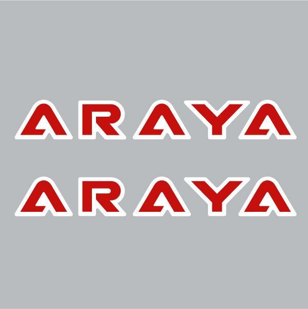 ARAYA - LETTERS - Custom - RED rim decals