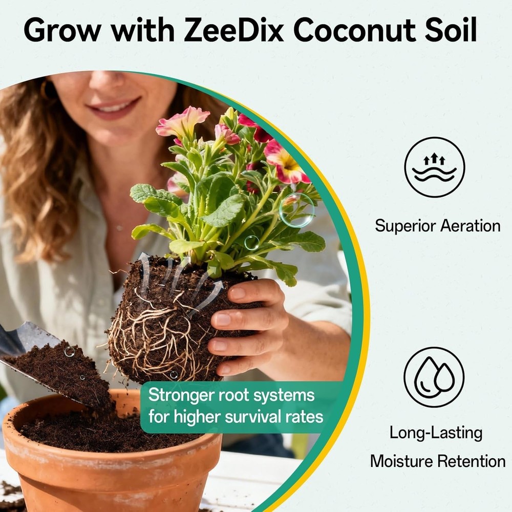 ZeeDix 50 Pcs 30mm Organic Coco Coir Pellets for Seed Starter, Compressed Coconu