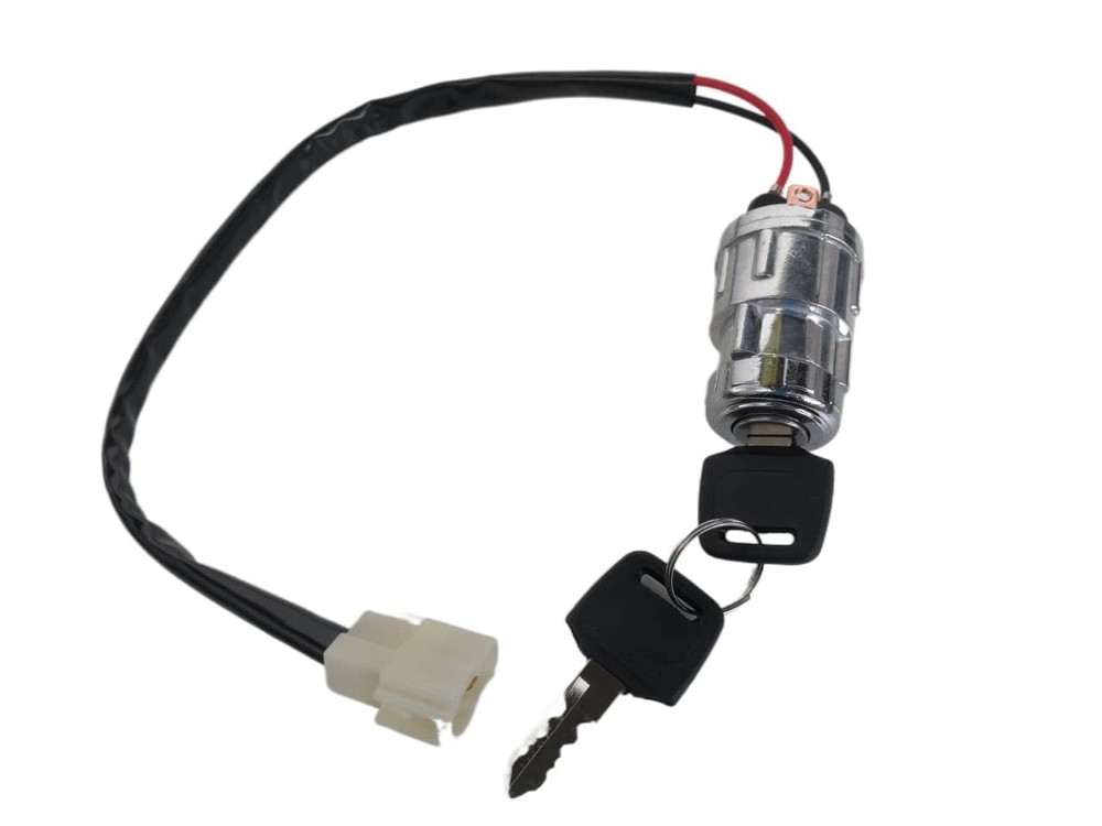 JOEEGO Ignition Starter Switch Assembly Compatible with Silvery White