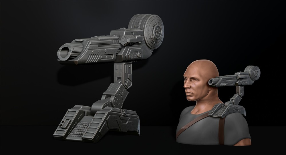 Predator Shoulder Cannon plasma Two Size File for 3D Printer - Model Printing -