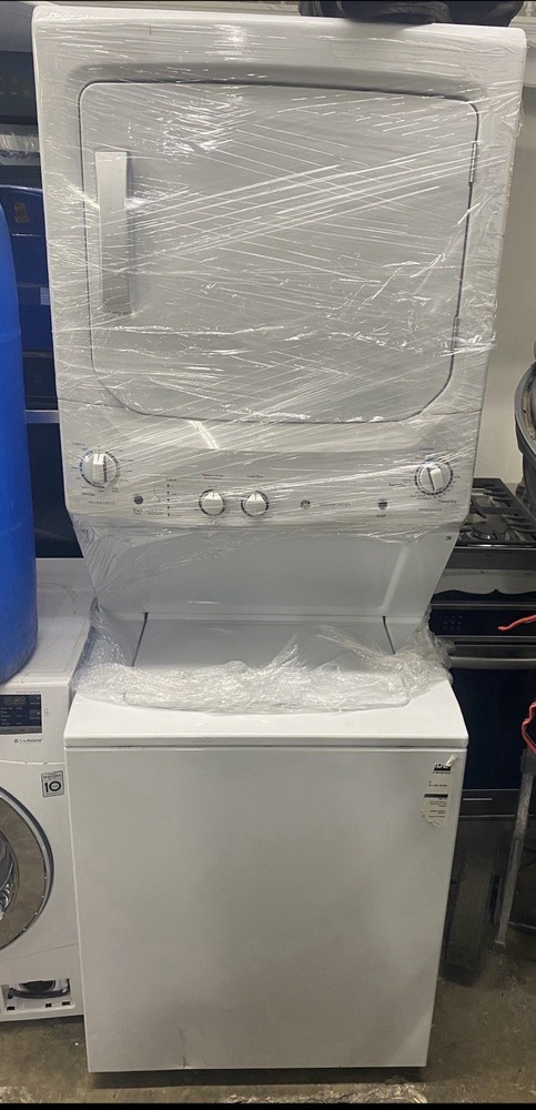 GE Gas Stackable Washer And Dryer White