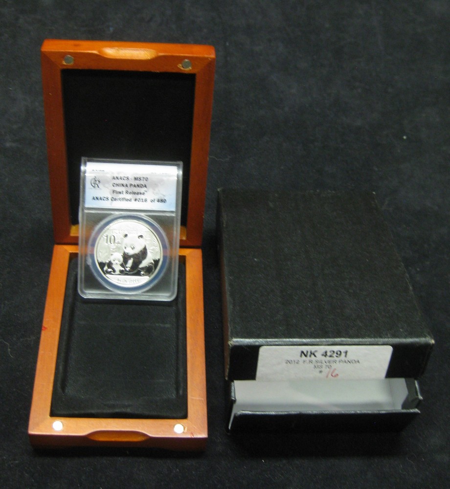 China 2012, ANACS MS70, FIRST Release, 10 Yuan, 1 OZ. SILVER PANDA