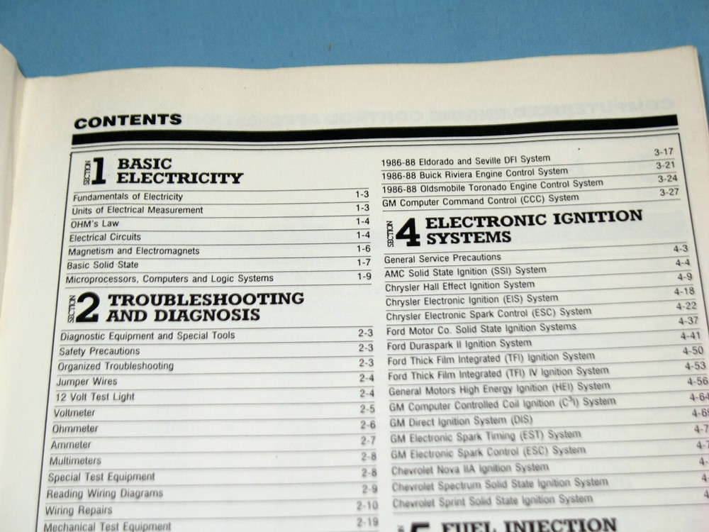 CHILTONS GUIDE #7768~ FUEL INJECTORS & ELECTRONIC ENGINE CONTROLS 1984 - 1988