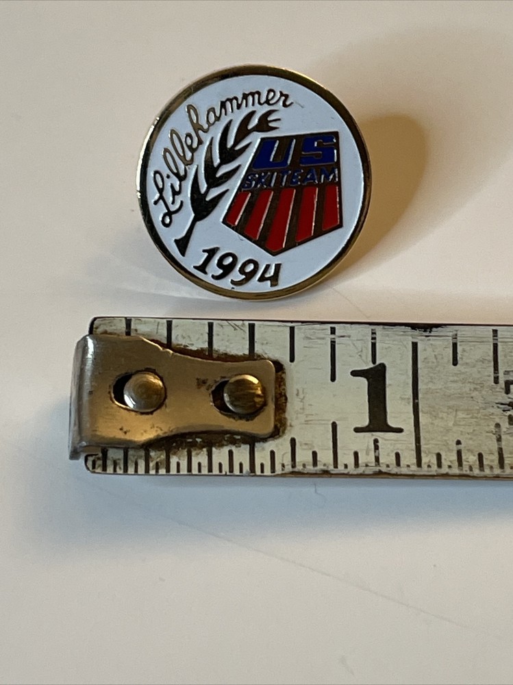 1994 Lillihammer Olympics Pin - US Ski Team Pinback Button