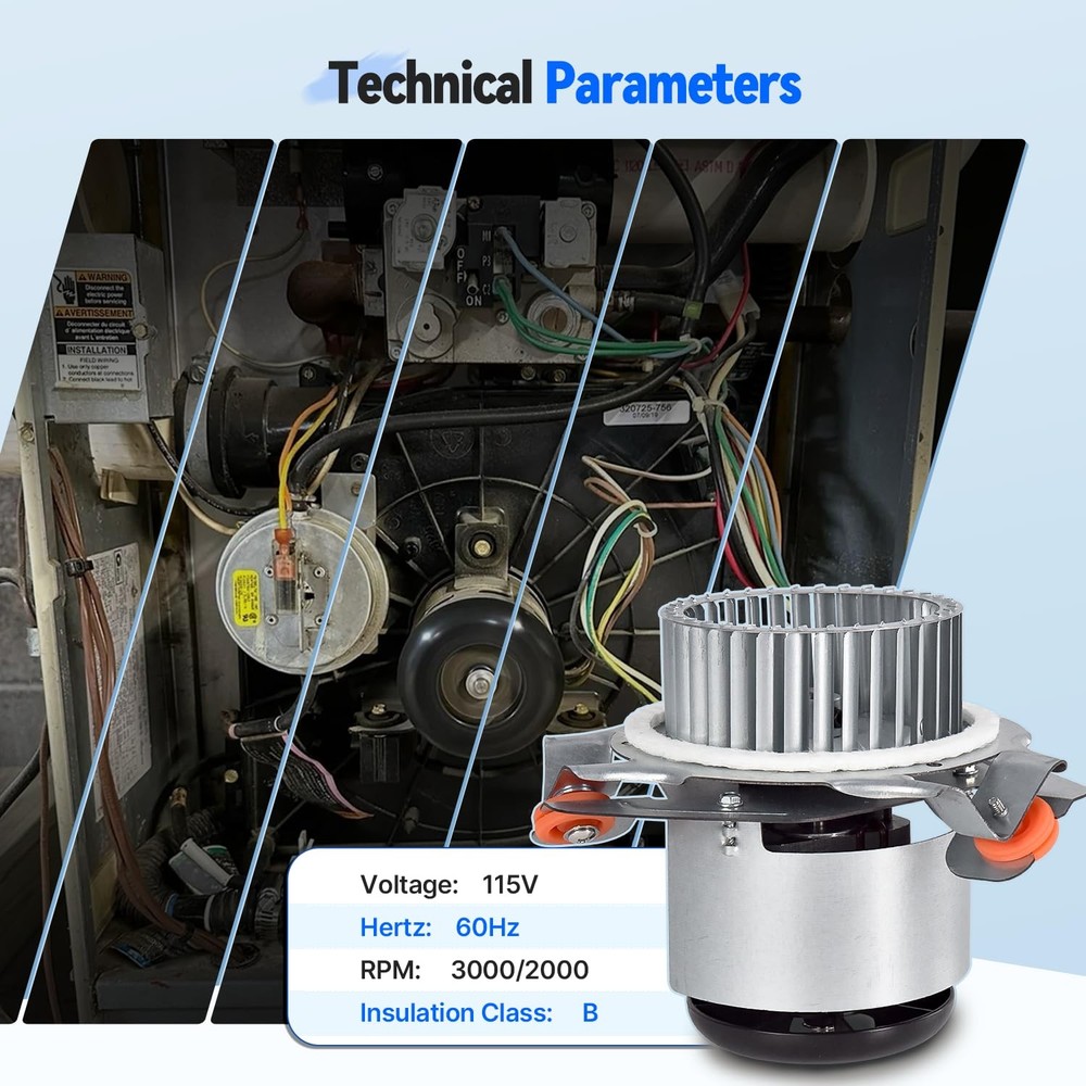 Draft Inducer Motor Assembly HC21ZE127A Compatible with Jakel Carrier Bryant