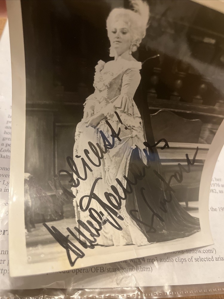 Anna Tomowa- Sintow Autograph