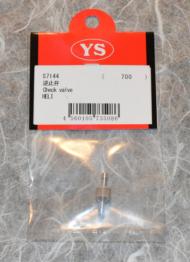 YS Engines Check Valve #S7144 NEW OEM Replacement