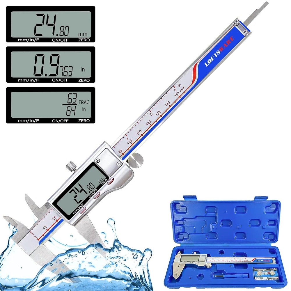 Professional Electronic Digital Caliper Inch Metric Fractions Conversion LCD USB