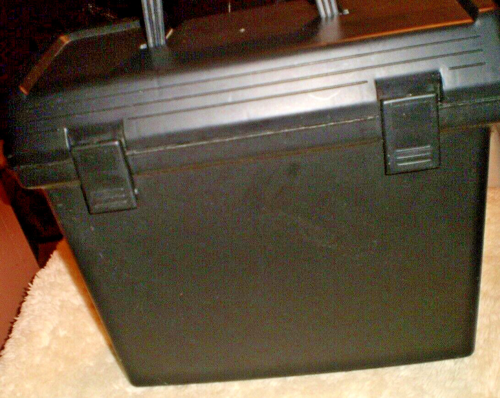 Large Black Storage Container Case with Handle