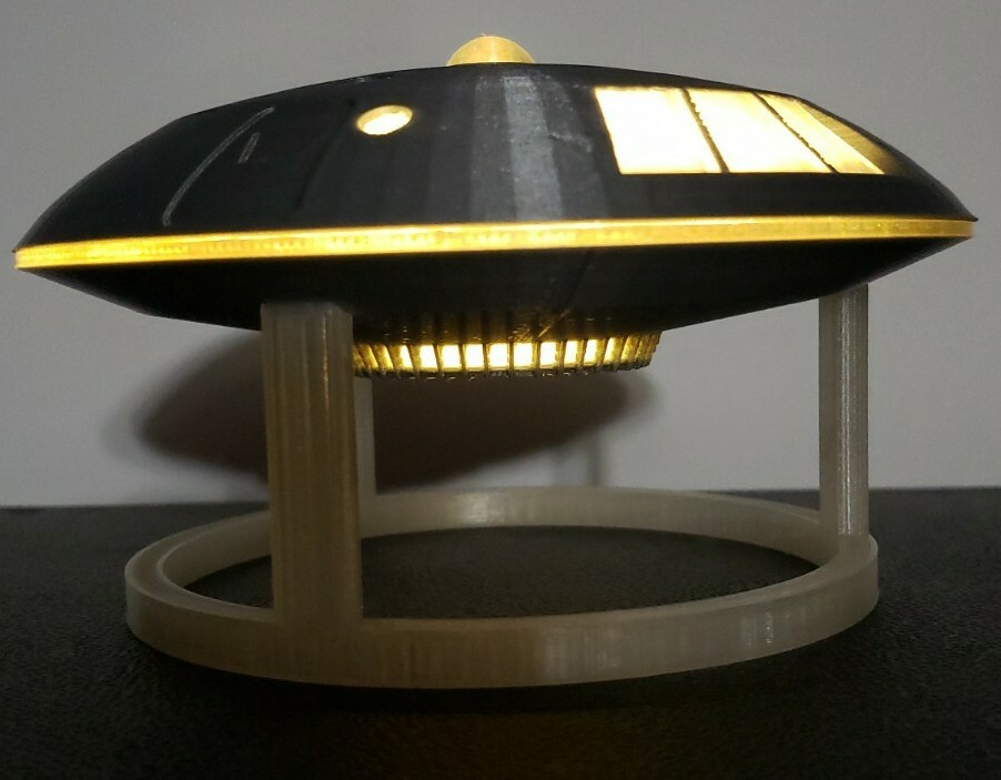 Jupiter 2 in Flight [from Lost in Space] - Medium - with stand and lights