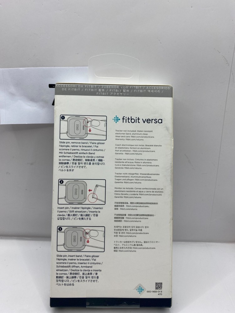 Fitbit Versa Black Classic Replacement Band Size S/P ~ New in Box
