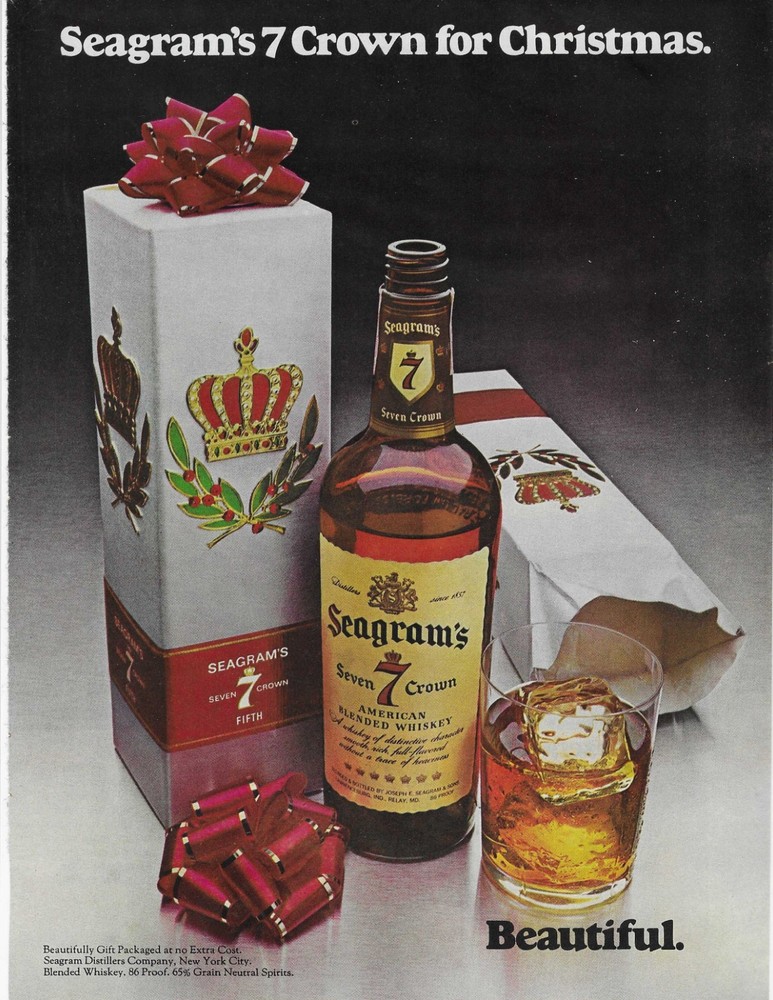 SEAGRAM'S 7 CROWN ORIGINAL PRINT AD