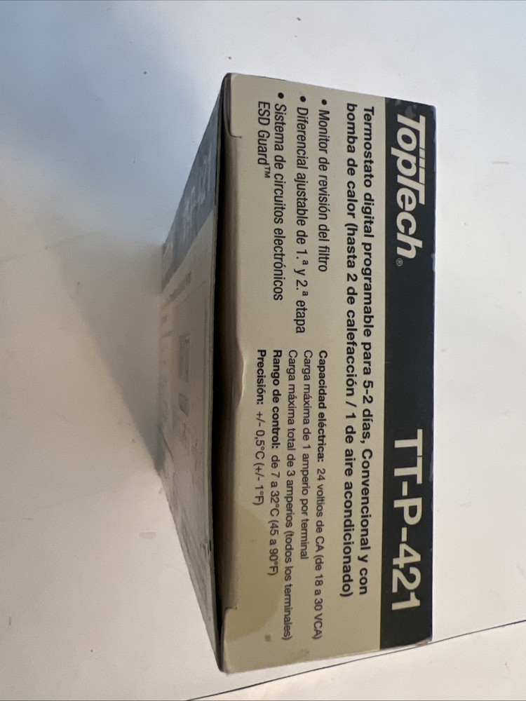 Top Tech TT-N-421 Thermostat Single Stage Digital Programmable