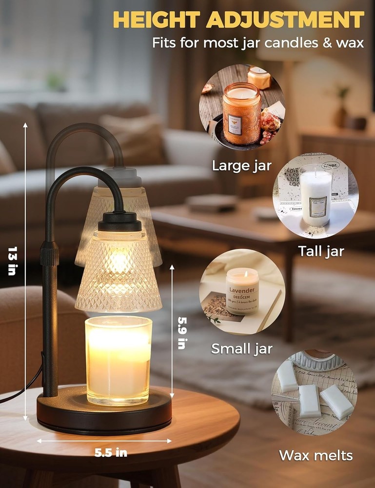 Candle Warmer Lamp with Timer Dimmer