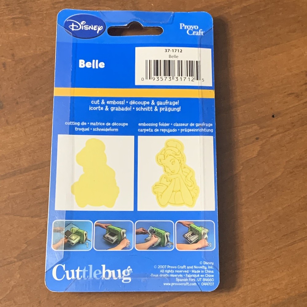 Provo Craft Belle Cuttlebug Disney Cutting Die Embossing Folder Beauty & Beast
