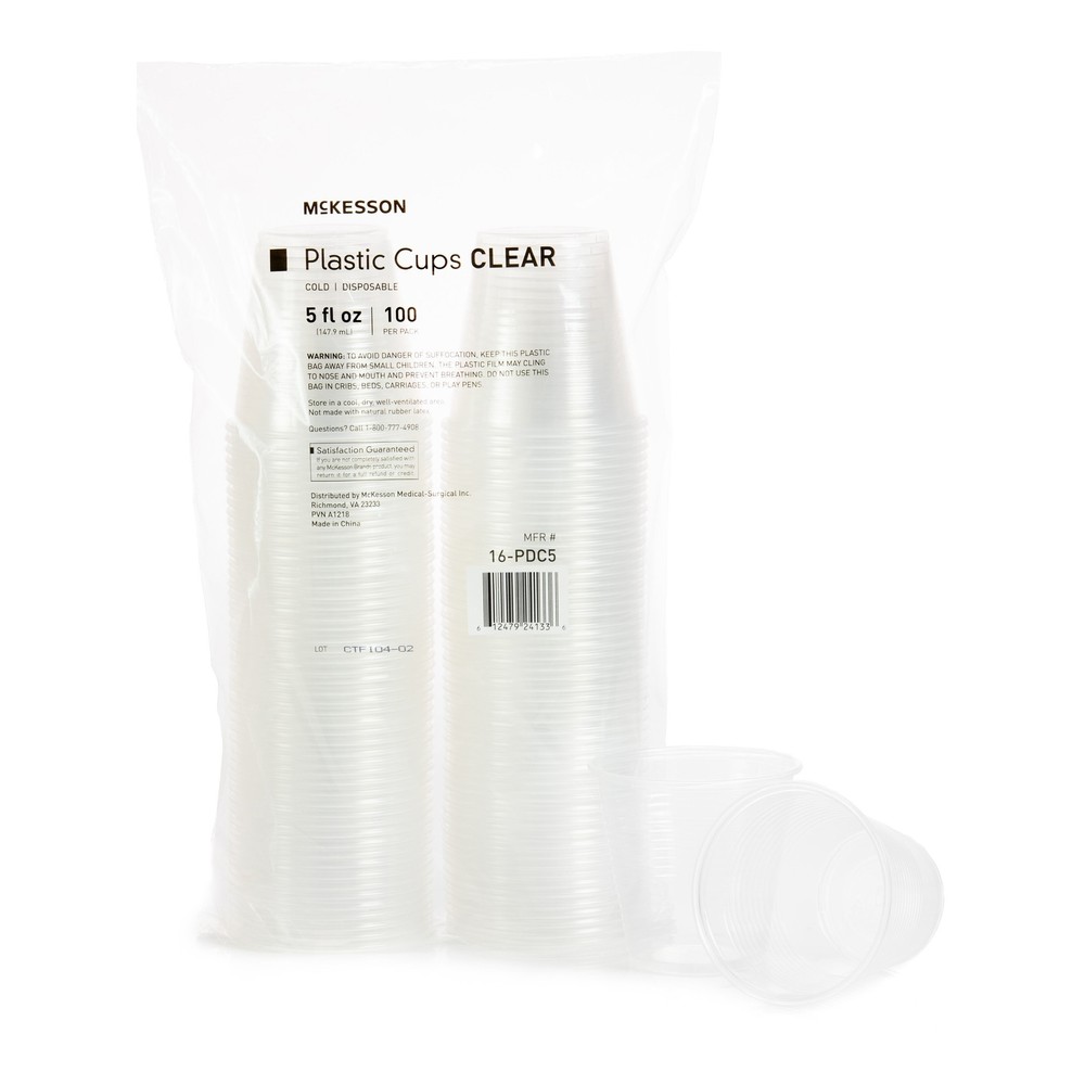 McKesson Disposable Drinking Cup Clear Plastic 5 oz. 2000 Ct 16-PDC5