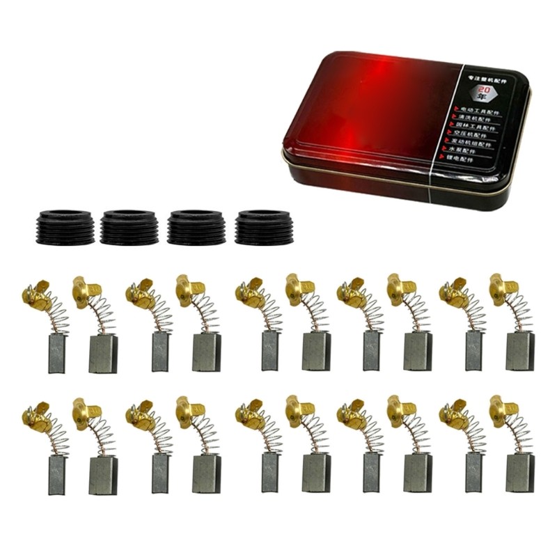 20PCS Efficient Carbon Brushes for Drilling Cutting Tools In Metal Box