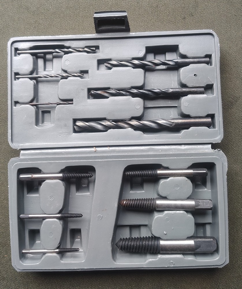 🗽12pc HSS EASY OUT RIGID SCREW EXTRACTOR SET  WITH CASE