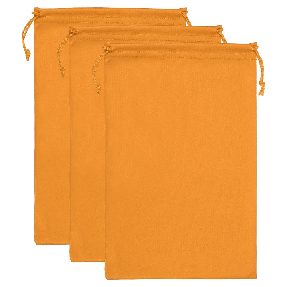 Ski Goggle Bag, 3 Pack Microfiber Snow Goggles Case Sleeve, Orange