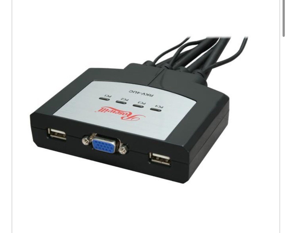 Rosewill 4 Port USB Cable KVM Switch RKV-4UC