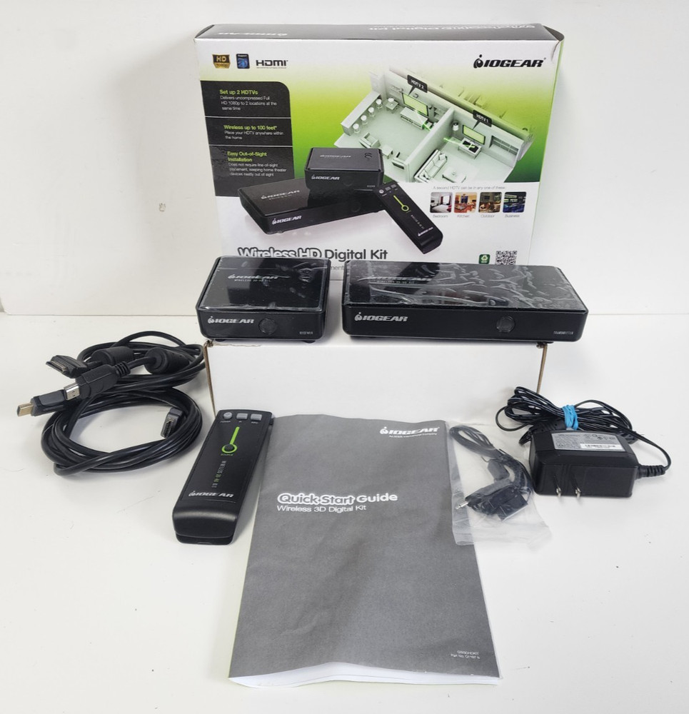 IOGEAR Wireless HDMI Transmitter & Receiver 3D-HD Digital Kit GW3DHDKIT - read D