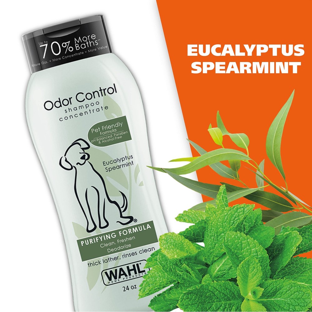 Wahl Eucalyptus Spearmint Dog Shampoo 24Oz Odor Control Ph Balanced Conditioning