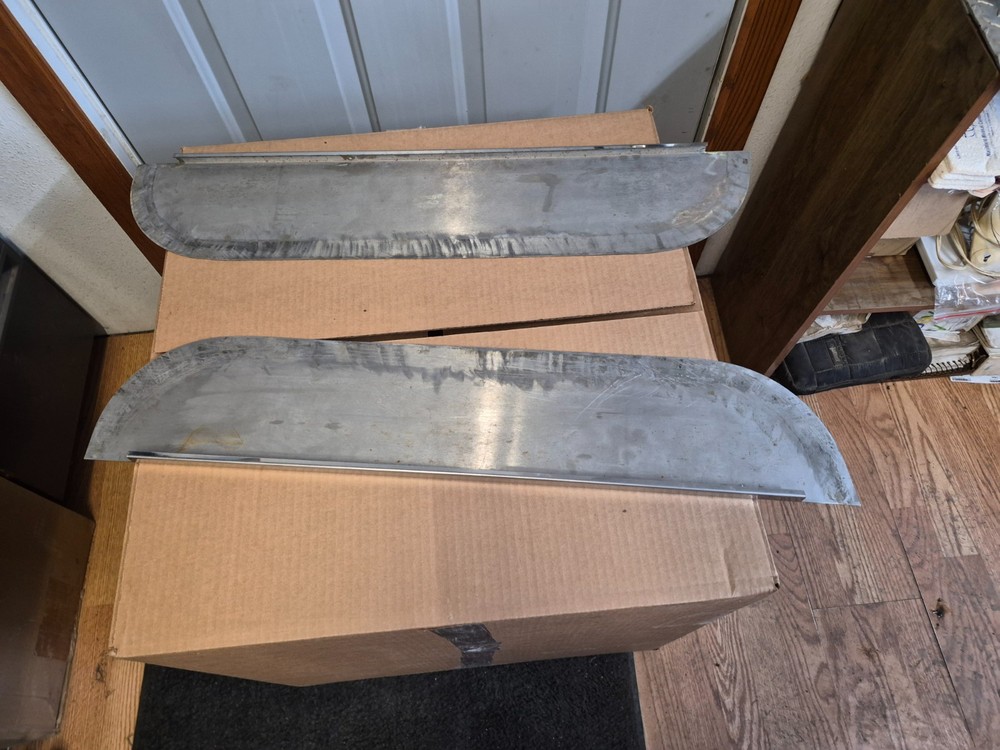 6" SS CHOP TOP WINDOW PANEL set FOR PETERBILT 389