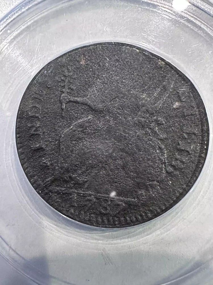 1787 Post Colonial Issues Connecticut Draped Bust- Copper ANACS VG-8